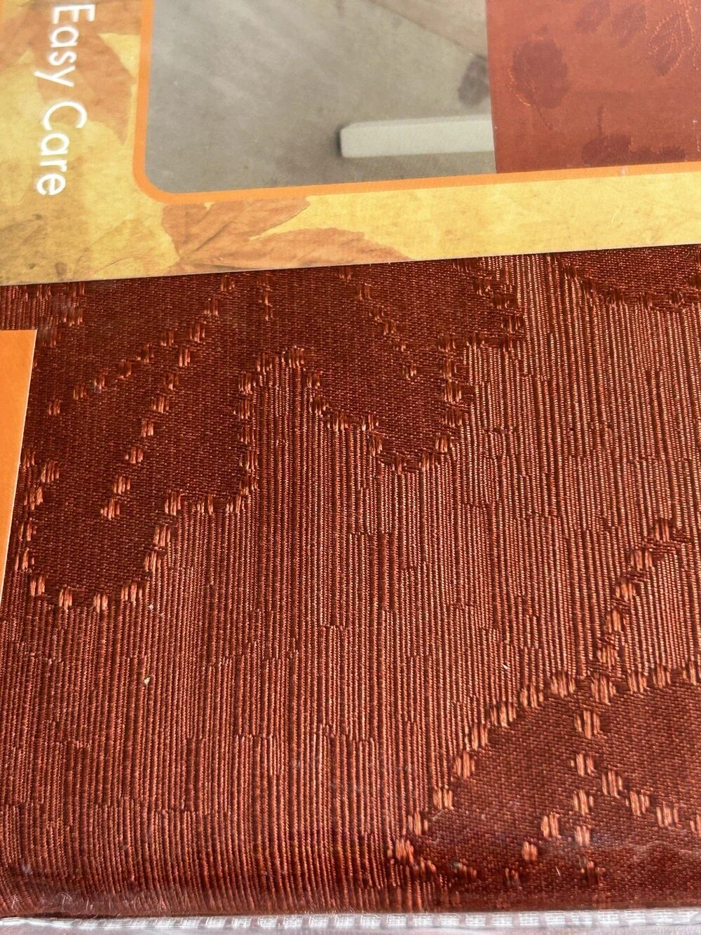 Benson Mills Harvest Legacy Jacquard Tablecloth 60 X 104 Oblong Rust Orange